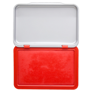 铜章印台快干印台印泥油红色指纹按手印的印泥印章盒金属铜章专用印尼盖章油办公印章墨盒铁盒印台包邮