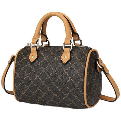 复古撞色单肩女士包包