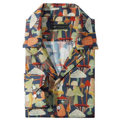 GIEVESCHARLES夏威夷风印花衬衫