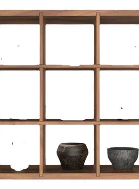 免漆茶家具瓷器方格架黑胡桃木
