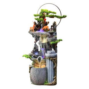 办公室客厅开业礼物装饰品风水轮假山喷泉流水摆件景观循环水家居