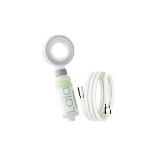 卫浴白色花洒软管特粗口径通用太空环喷洒头亲肤过滤留学旅游家用