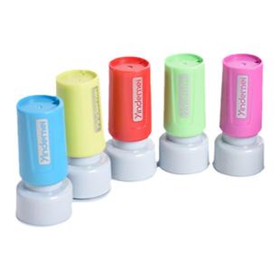 印德美YDM20卡通印章材料批发免封边带弹簧教师评语章壳章料坯