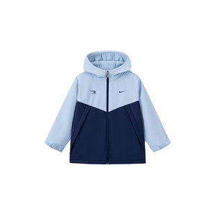 Nike 3brand儿童夹克男女童加绒保暖外套2025秋冬新款登山服防风