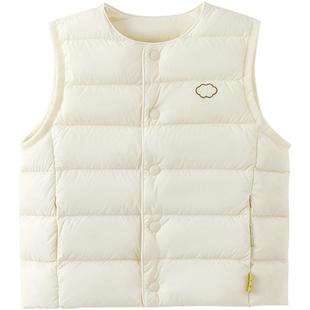 papa爬爬秋冬新款儿童轻薄羽绒马甲男女童羽绒服背心宝宝保暖上衣