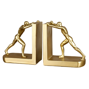 北欧简约现代办公室创意人物书挡摆件书房书柜书本书靠家居装饰品