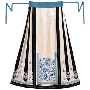 蝶园映雪丨一城风絮丨夏季中式复古重工绣花复原款传统提花马面裙