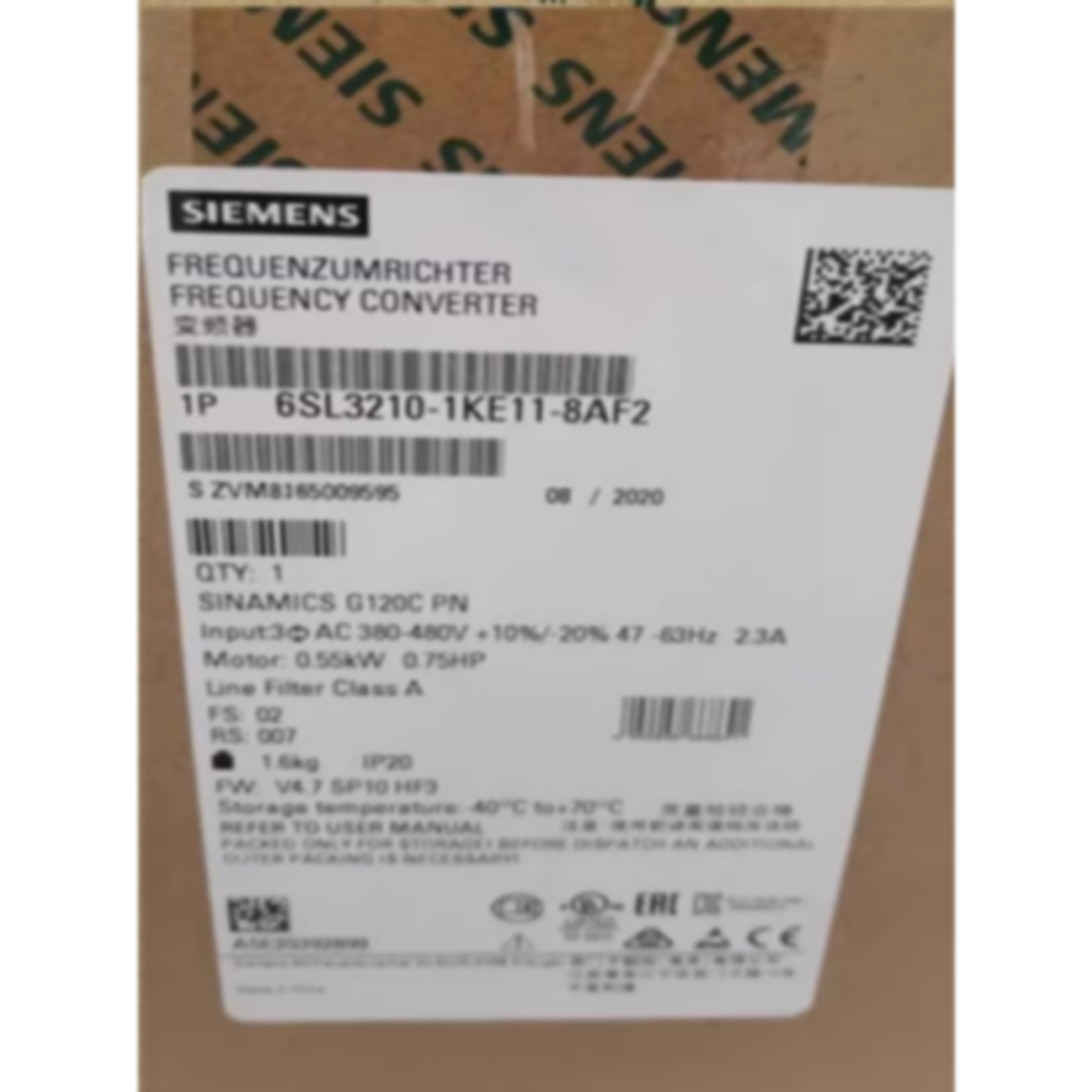 议价西门子6SL3210-1KE15-8AF2功率模块2.2kW变频器6SL32101KE158