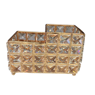 网红水晶宿舍笔刷筒眉美甲笔刷学生梳妆台桌面化妆品盒欧式收纳桶