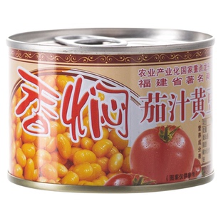 乐隆隆香焖茄汁黄豆罐头184g*12罐商用开盖即食番茄甜豆子焖猪脚