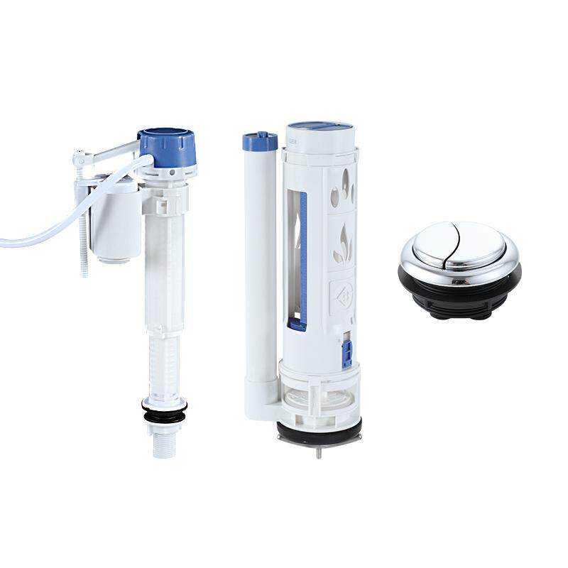 马桶排上水阀通用连体套装按钮