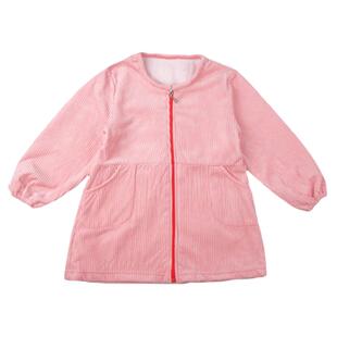 灯芯绒儿童罩衣羽绒服冬季女童男小孩幼儿园画画吃饭护衣外套围兜