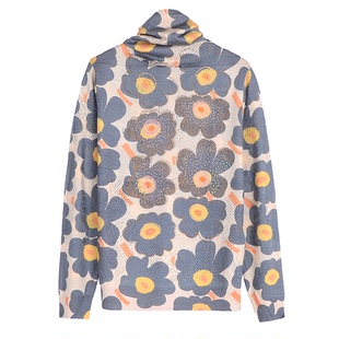 2025秋季新款天丝羊毛衫古嘉子薄毛衣印花烫钻针织打底衫HC20837