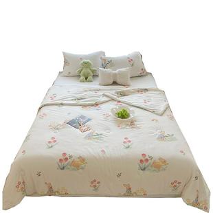 洁丽雅A类针织棉夏凉被夏被儿童薄被子单人可机洗空调被夏季双人