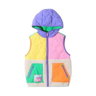 儿童马甲坎肩羊羔绒秋冬款背心2026新款洋气保暖休闲外套女童马甲