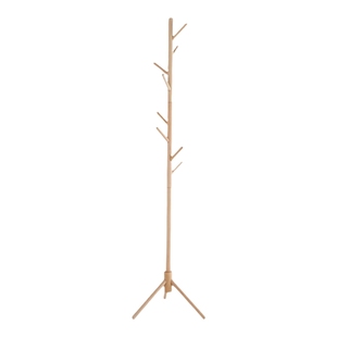 稳纳实木衣架落地衣帽架卧室家用挂衣架简易立式挂衣杆室内挂包架