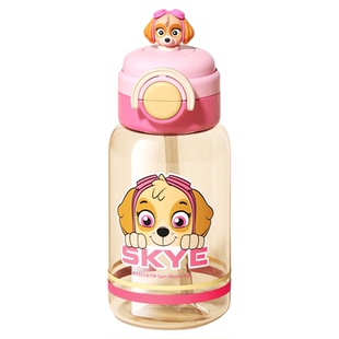 汪汪队儿童水杯幼儿园上学带刻度双饮吸管杯子小宝宝PPSU材质水壶