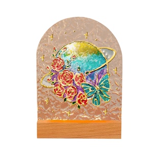 手工diy玻璃画小夜灯材料包团建活动暖场礼物手绘灯光画摆件