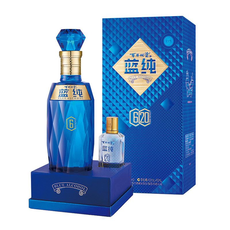 21百年糊涂蓝纯兼香型白酒