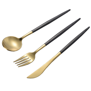 爱悦居304不锈钢西餐餐具家用餐叉餐刀牛排刀刀叉套装2件套刀叉勺