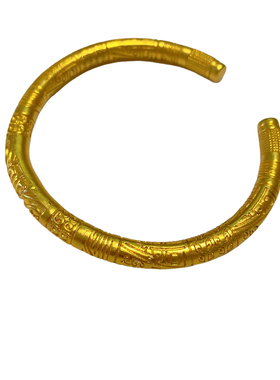 金包银手镯情侣款实心镯子送男友