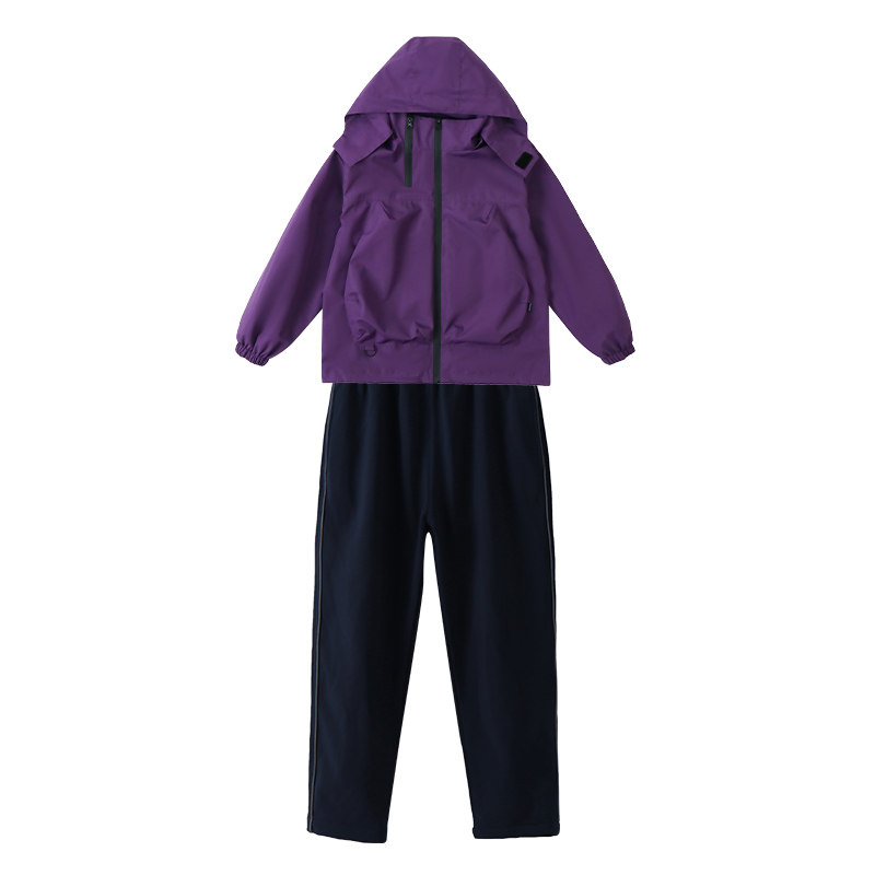 儿童冲锋衣三合一加绒套装可拆卸校服/园服