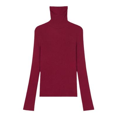 30色！ROCO超细美丽诺羊毛堆堆领针织衫女秋冬新款打底衫高领上衣