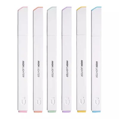 晨光荧光笔小学生专用划重点记号笔彩色初中生专用标记笔高颜值ins风高中生做笔记护眼色不晕染大容量莹光笔