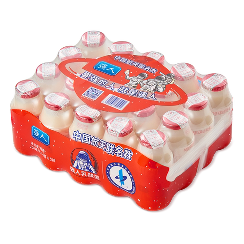 强人乳酸菌饮料108ml*20瓶/箱原味儿童学生早餐发酵酸奶含乳饮品
