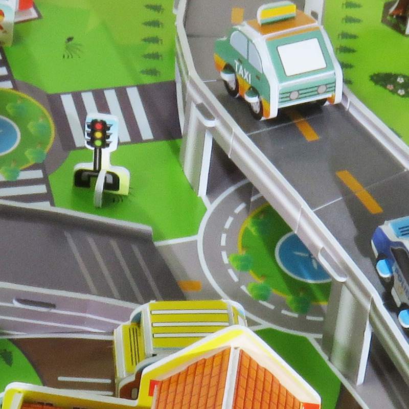 仿真城市缩影场景模型拼装拼图3d玩具益礼物儿童女孩男孩立体智力