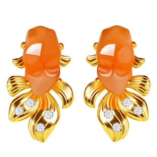 宫里上新南红玛瑙耳钉女红色耳饰新中式国风耳环本命年礼物生日冬