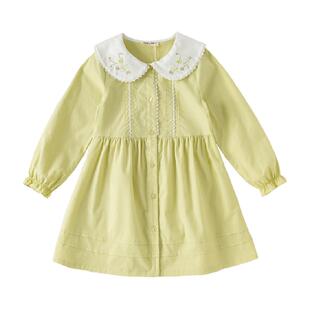 戴维贝拉女童连衣裙2026中大童新款春款裙子儿童纯棉公主裙