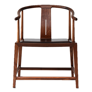 新中式实木圈椅坐垫软包一体主人椅中式仿古靠背扶手椅皇宫圈椅