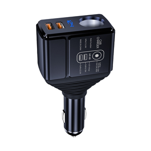 车载充电器母座点烟器转换插头一拖二分三usb超级快充点烟器接口