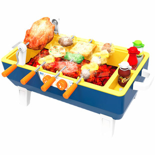 五星儿童烧烤炉火锅烤串仿真过家家厨房魔法冰箱洗衣机收银机玩具