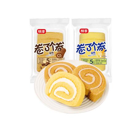 桃李卷了个卷蛋糕香草味甜品下午茶甜点奶油夹心蛋糕卷营养早餐