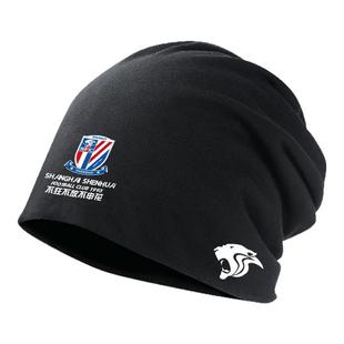 上海申花队服足球迷套头帽子男女防风保暖棉帽护耳骑行车包头帽