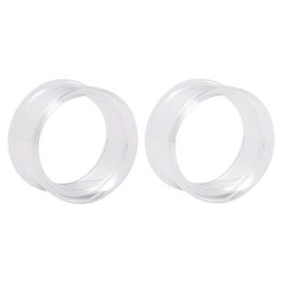 亚克力空心耳廓透明简约时尚扩耳双喇叭耳扩人体穿刺无牙耳扩包邮