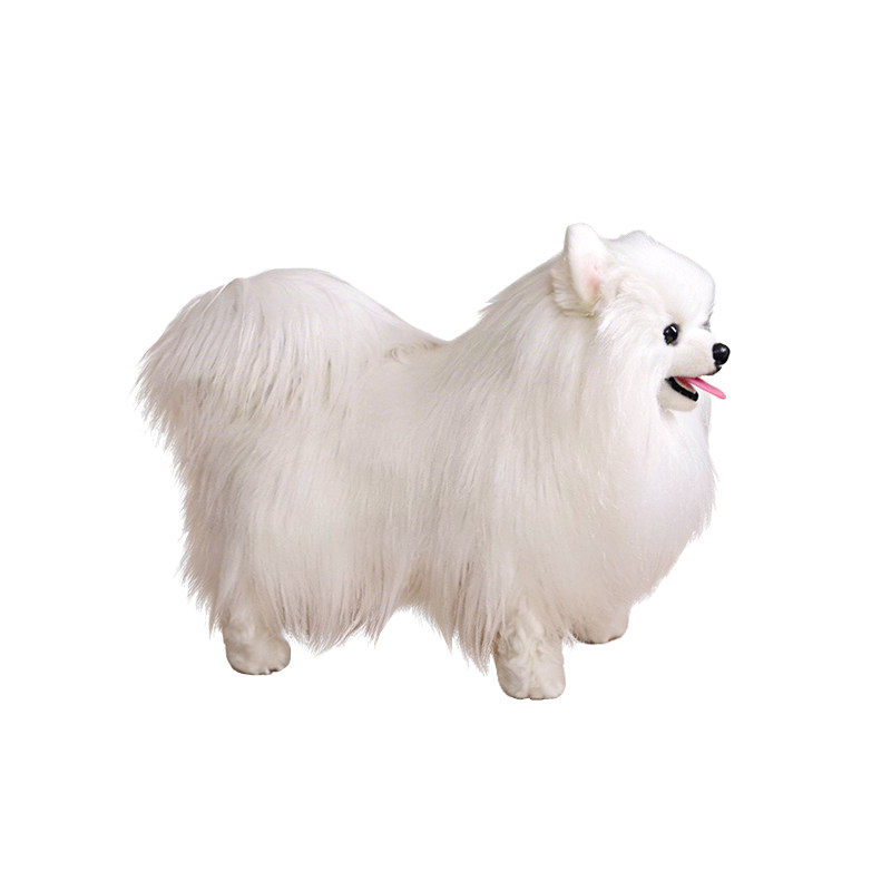 非遗胡赛尼克隆仿真博美犬狗狗动物玩偶高级感毛绒玩具生日礼物