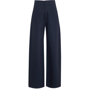 夏莫卡天丝棉白色直筒裤老钱风裤子女2025新款显瘦休闲西装裤7729