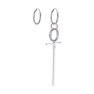 BTS金泰亨同款耳环耳钉女 钛钢长款链条耳圈耳夹防弹少年团耳饰男