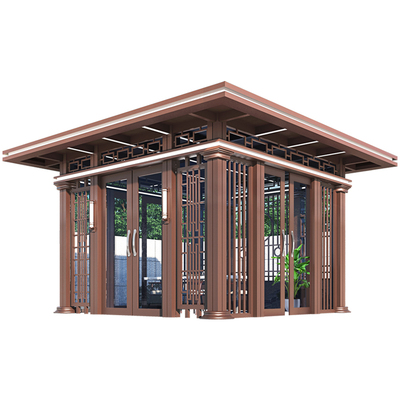 铝合金阳光房新中式四角凉亭定制