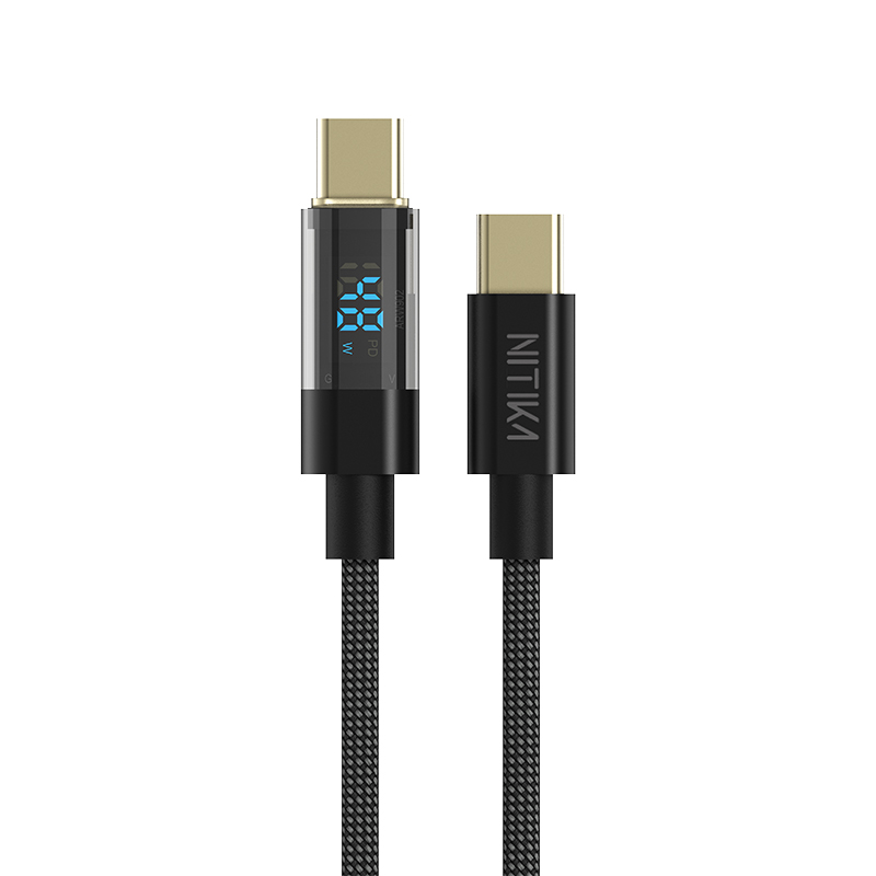 星系源数显100w一米两条装超级快充双TypeC数据线适用苹果17/16/15适用华为OPPO小米安卓tc充电线笔记本ipad