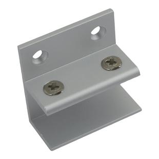 铝合金F型玻璃夹隔断层板固定夹子支撑托架玻璃卡子卡扣五金配件