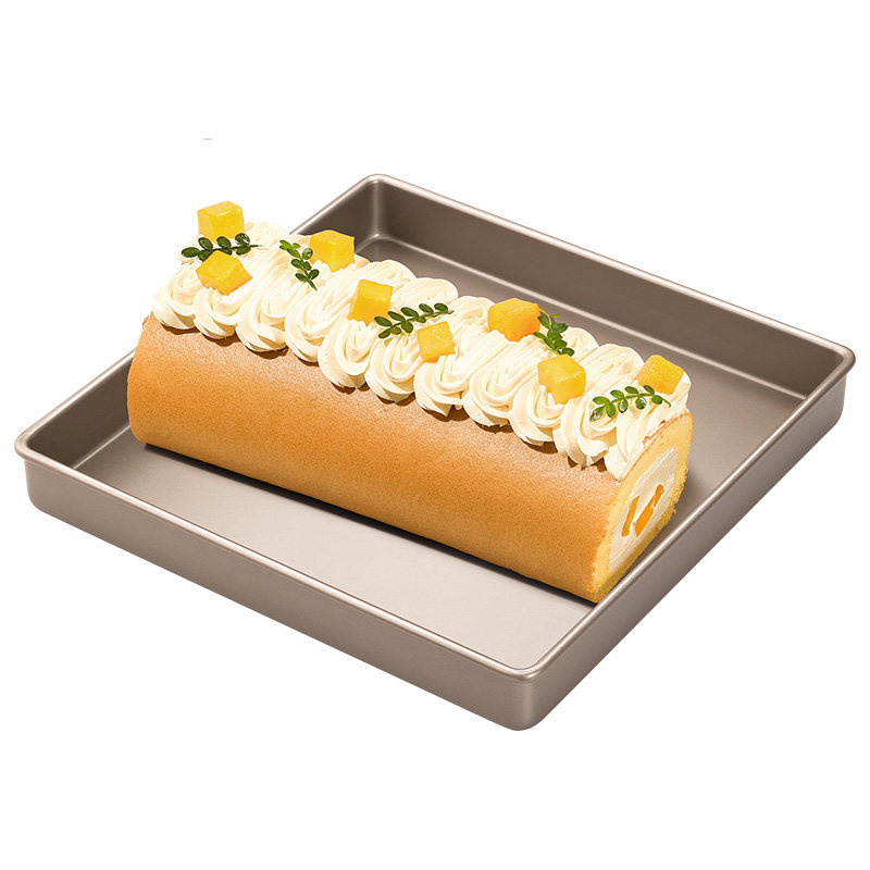 28×28方形烤盘烘焙专用蛋糕卷烤箱月饼雪花酥模具瑞士卷家用工具