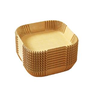 优奥空气炸锅专用纸方形50只一次性硅油纸盘防油不粘锅适用3L以上