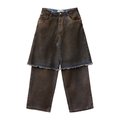 Piet美式复古宽松休闲牛仔裤男