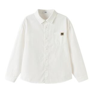 巴拉巴拉婴儿衬衫男童上衣儿童白色衬衣春秋款童装宝宝衣服薄外套