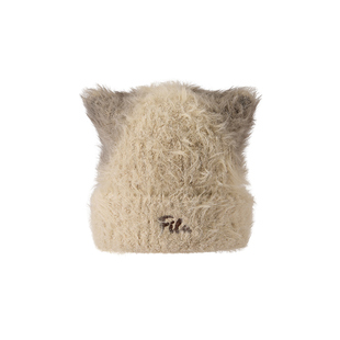 FILA FUSION斐乐帽子猫耳帽动物家族帽保暖毛线帽针织帽冬季帽
