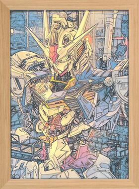 高达灯光画小夜灯装饰品定制阳光画网红床头灯装饰画摆件生日礼物